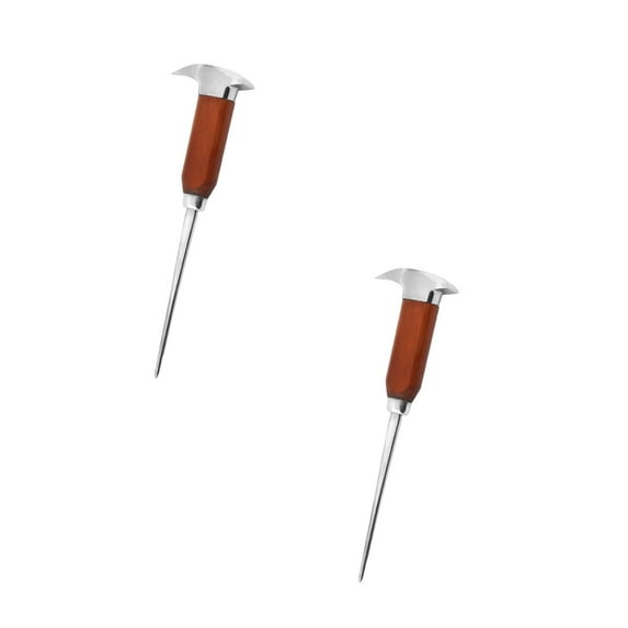 Clearance Cutter under $20 Ice Pick Set Of 1 Three Pronged Ice Pick Stainless Ice Pick With Wood Handle Carving Bartender Tool (7.2inch 1pcs)