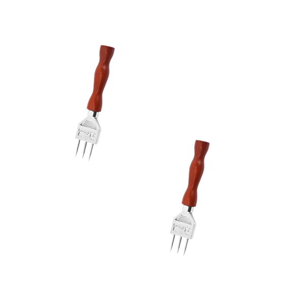 Clearance Cutter under $20 Ice Pick Set Of 1 Three Pronged Ice Pick Stainless Ice Pick With Wood Handle Carving Bartender Tool (7.2inch 1pcs)