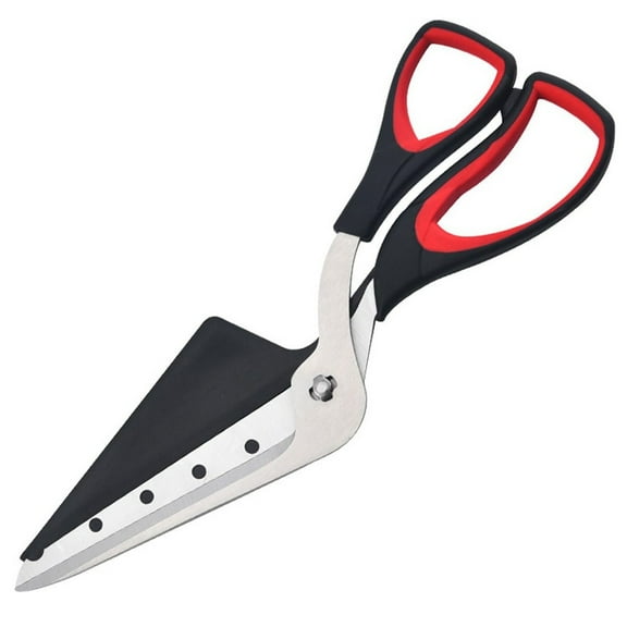 Clearance Cutter under $7 Food Grade Sharp Stainless And Handle With Soft Handle Multifunctional Kitchen Scissors 27CM Black/Red