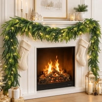 My Texas House Cypress Pre-Lit Warm White LED Artificial Christmas ...