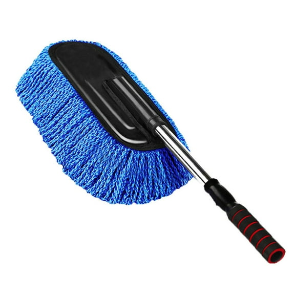 Clearance Czzoypi Car Cleaning Supplies (Blue), Car Wash Brush Multi-Functional Car Wash Mop Retractable Fiber Wax Mop Car Wax Brush Cleaning Tool