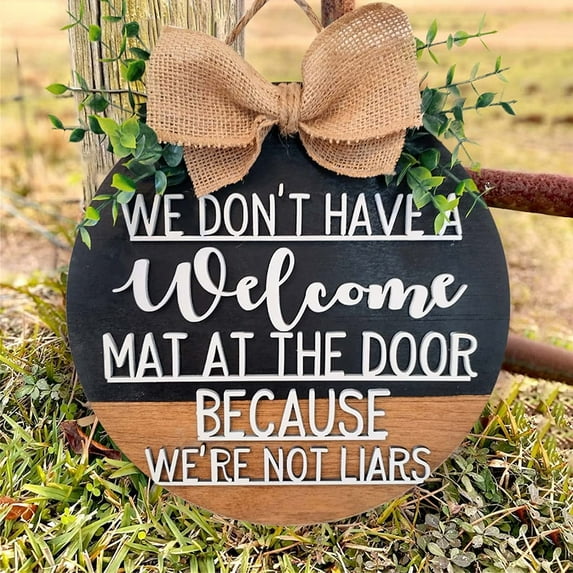 Clearance Czzoypi Flowers for Decoration (A), Fake Flowers Flat Doorplate Door Number. Doorplate Decoration. Welcome Doorplate. Interesting Welcome Door Wreath, Wooden Front Door Hanger