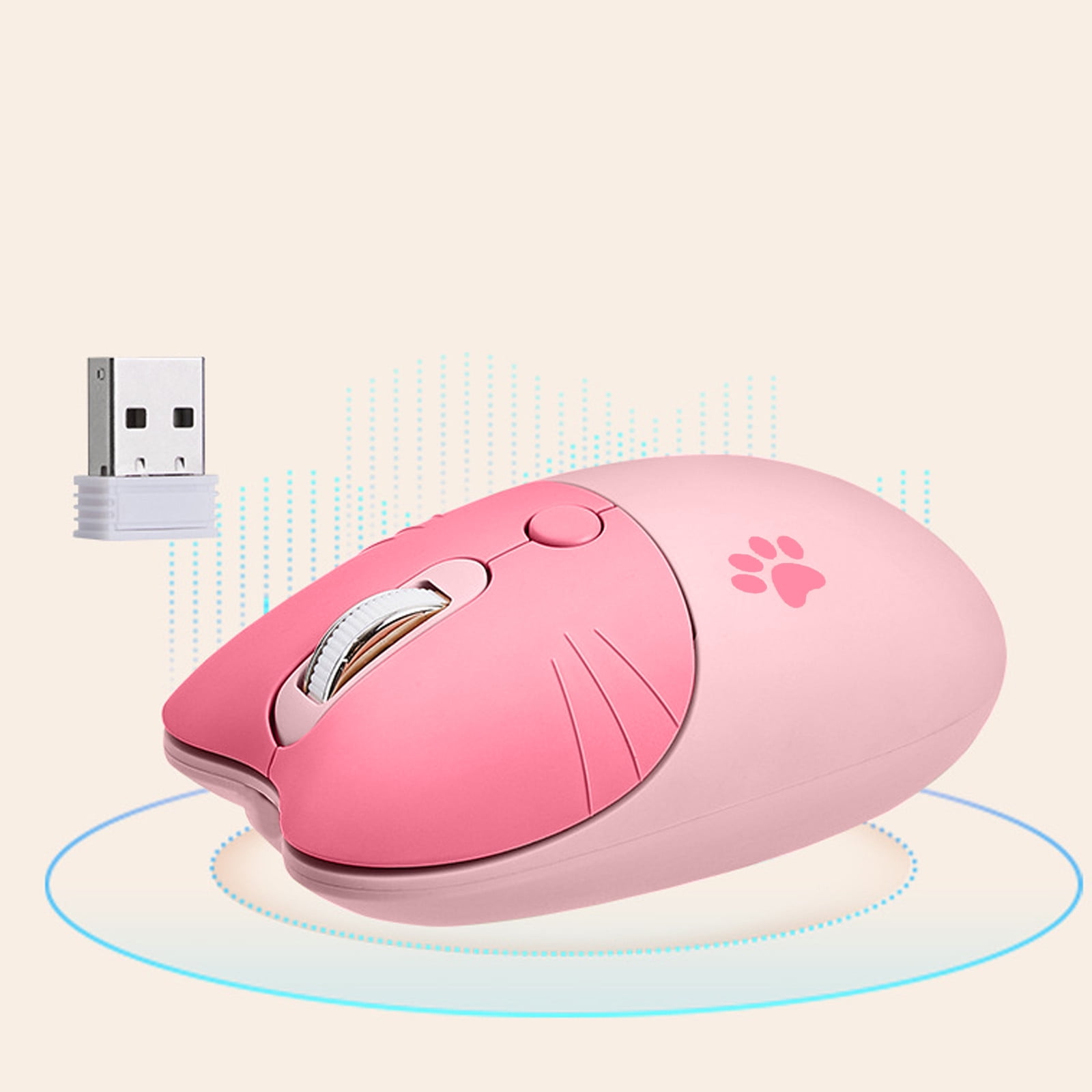 Clearance Czzoypi Mouse for Laptop (Pink) Mouse Bluetooth Mode Wireless ...