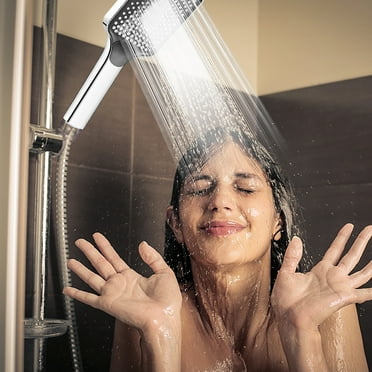 Clearance Czzoypi Shower Heads with Handheld Spray Combo (Silver), High Pressure Shower Heads Shower - High-Pressure Handheld Showerhead - Hard Water High Pressure4 Spray Modes Handheld