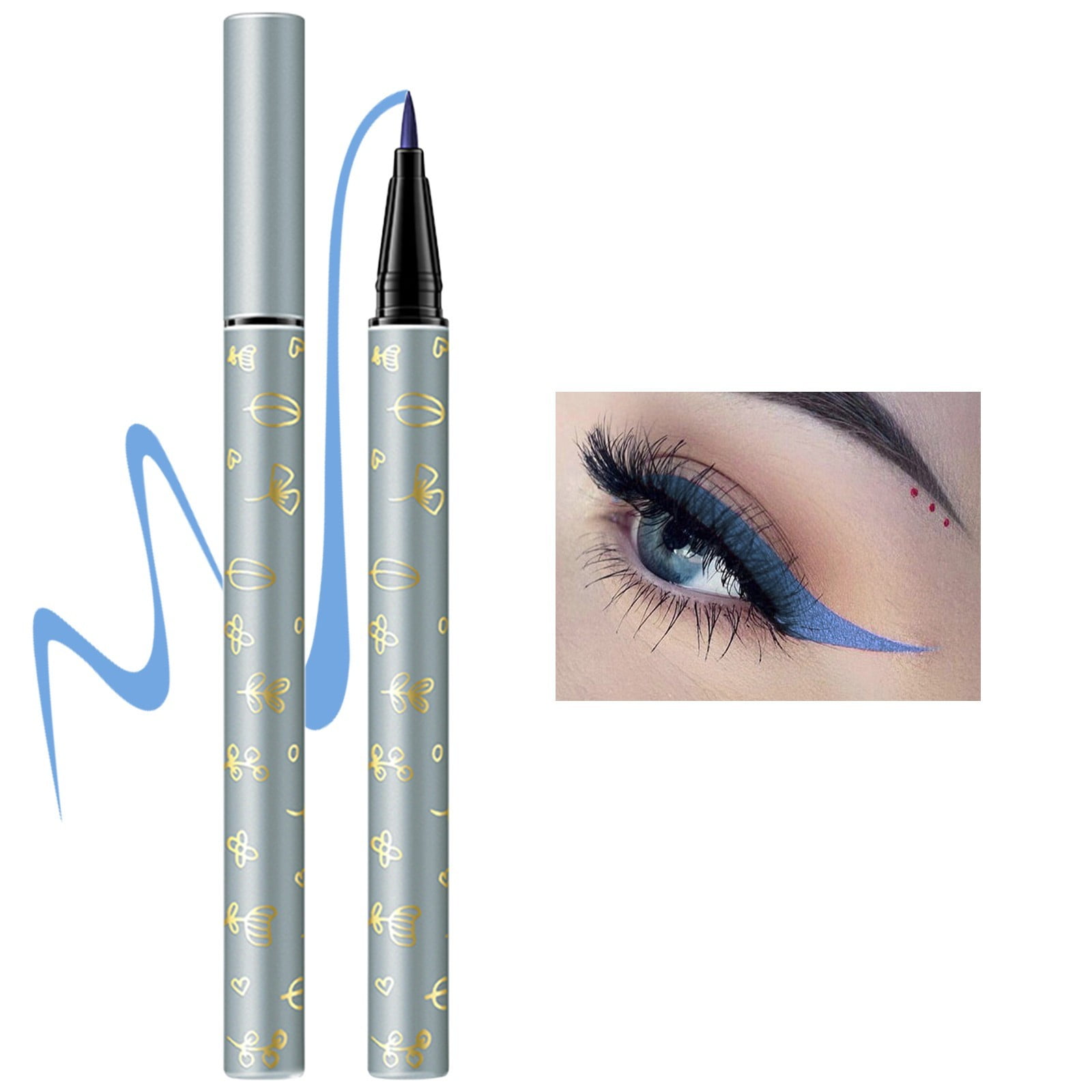 Clearance DHALL Painting Color Eyeliner Waterproof And Sweat Proof Not