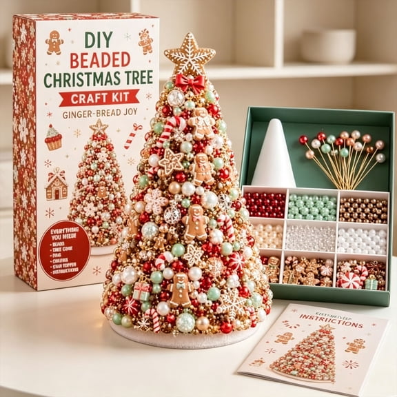 Clearance DIY Beaded Christmas Tree Kit, Crystal Art Craft Set for Adult, Twinkle Kit Christmas Tree, Christmas Gift (Joy)