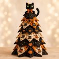 thumbnail image 1 of Clearance! DIY Halloween Quilted Fabric Tree Kit, 3D Layered Fabric Sewing Craft Kit, 3D Padded Sewing Craft Christmas Tree, Handmade Halloween Tabletop Decor for Home Mantel Shelf, 1 of 6