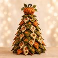 thumbnail image 1 of Clearance! DIY Halloween Quilted Fabric Tree Kit, 3D Layered Fabric Sewing Craft Kit, 3D Padded Sewing Craft Christmas Tree, Handmade Halloween Tabletop Decor for Home Mantel Shelf, 1 of 6