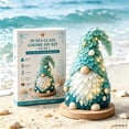 thumbnail image 1 of Clearance DIY Sea Glass Art for Adults, Lighted Christmas Seaglass Figurine, Christmas Glass Mosaic Decorations for Desktop Shelf, Gnome, 1 of 6