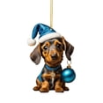 thumbnail image 1 of OAVQHLG3B Dachshund Christmas Ornament 2024 - Funny Dachshund Dog Ornament for Christmas Tree - Christmas Decorations for Home & Car, 1 of 3