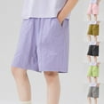 thumbnail image 1 of Toddler Boys Shorts Summer e Lastic Waist Solid Color Athletic Shorts Fashion Thin Workout Sports Shorts with Pockets for 3-14 Years, 1 of 7