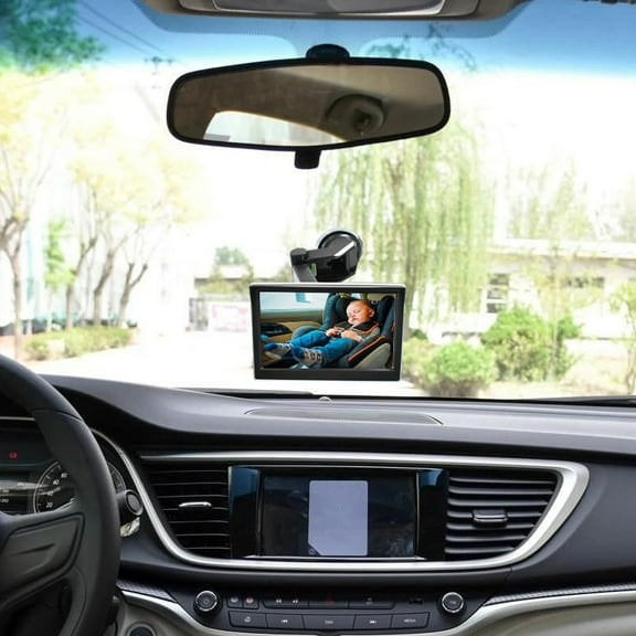 Dash Camera for Cars, Car Mirror 5'' HD Night Vision Function Car Mirror Display Car Seat Mirror Camera Monitored Mirror With Wide Clear View
