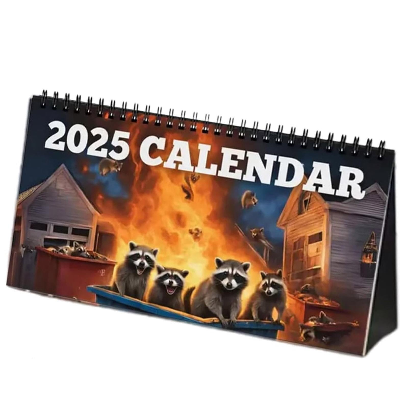 Clearance! Day Countdown Calendars 2025 Raccoon Garbage Can Fire