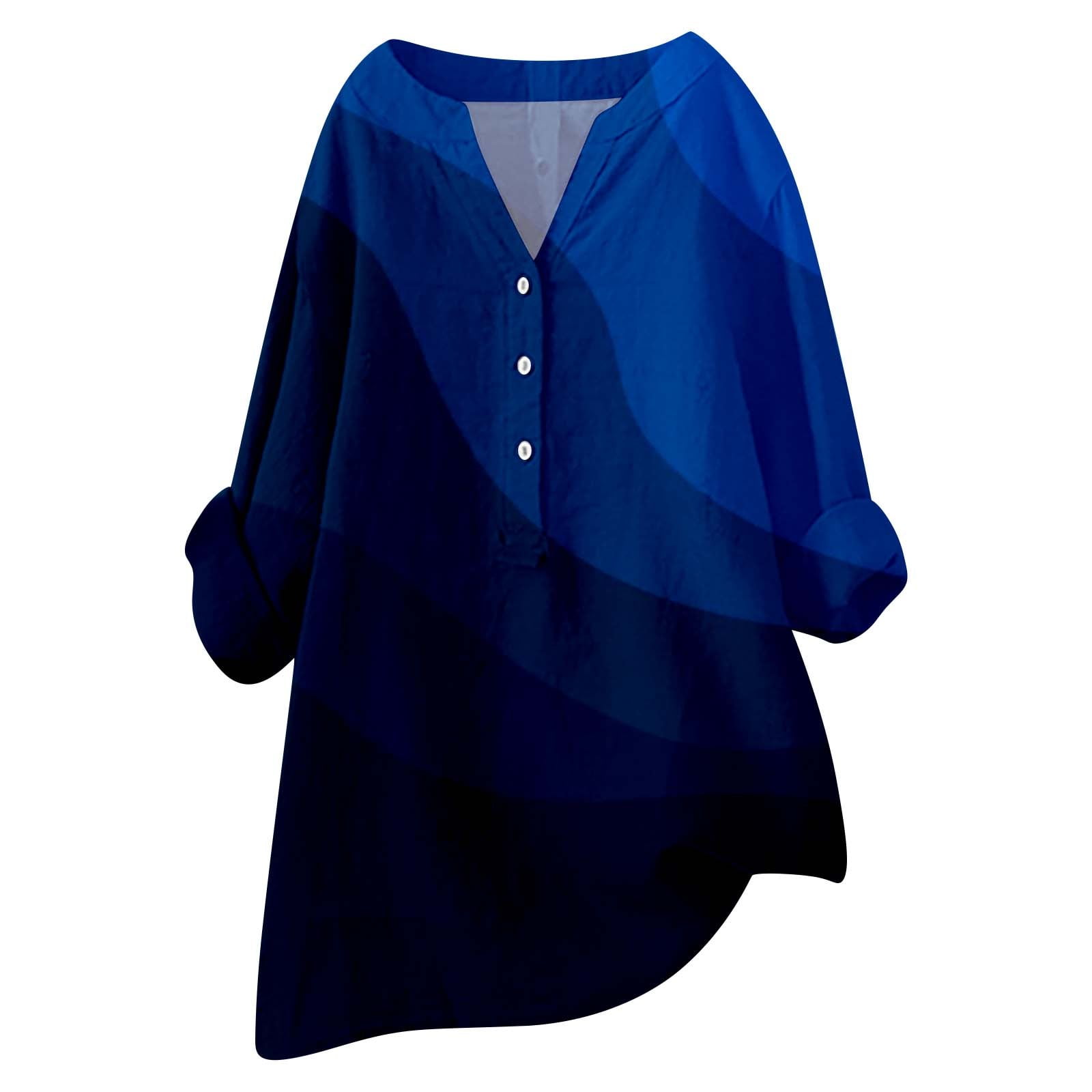 Clearance! Ddoaiy Womens Tops Women Button Down Shirts Long Sleeve