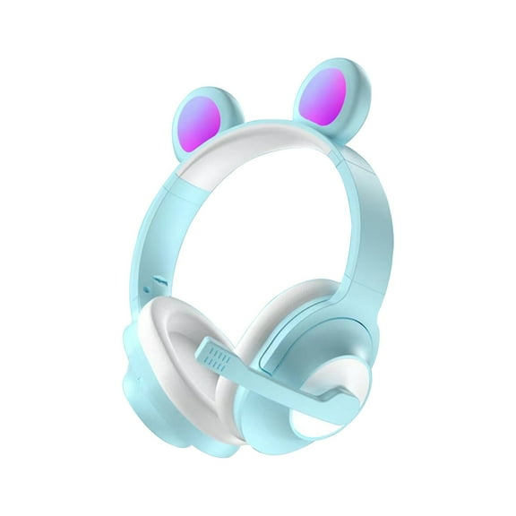 Kyusrd Headphone Wired Mobile Phone General Computer With Michael Call Cat's Ears (Steamed Shaped Bread) Game Headset