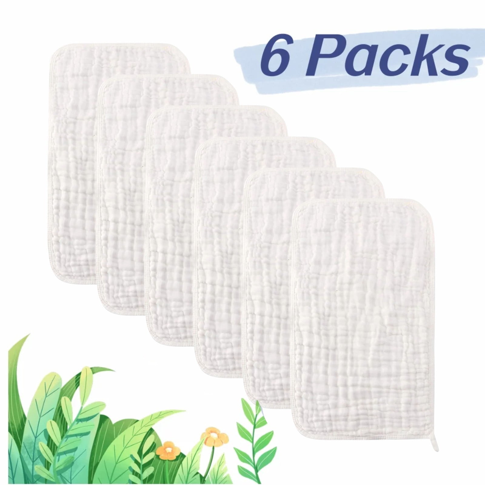 Clearance Deals! 6PCS/Pack 10×20IN SixLayers Baby Face Wash Towel