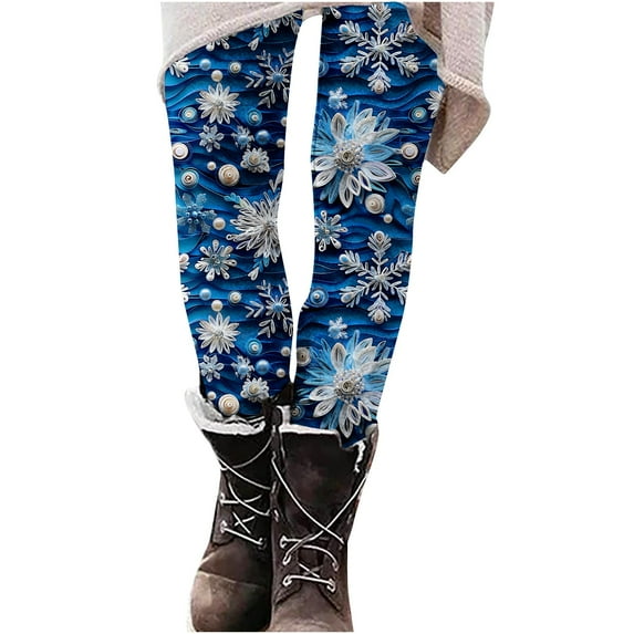 Buigttklop Christmas Leggings for Women High Waisted Full Length Stretchy Yoga Pants Funny Graphic Print Xmas Legging Tights