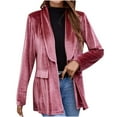 thumbnail image 1 of Clearance Deals BUIgtTklOP no boundaries Velvet Blazers Jackets for Women Business Casual Oversized Long Suit Jacket Dressy Cardigan Blazer Work Office, 1 of 3