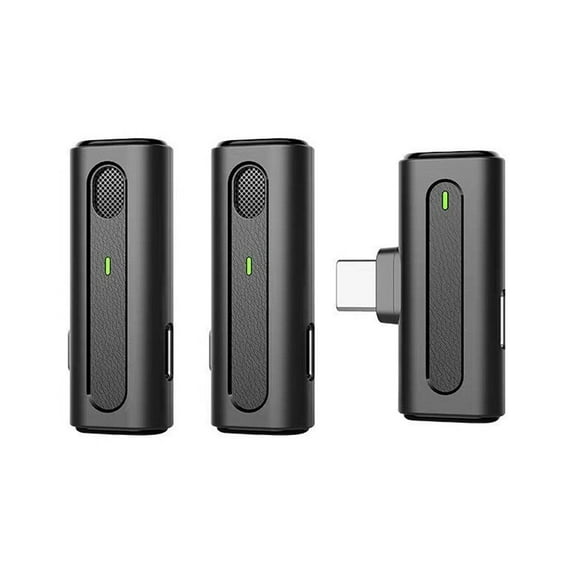 Kyusrd Wireless Lavalier Type-C Microphone 2.4GHz Clip-on Lapel Mic With Charging Case For Vlog Interview Podcast Noise Cancellation Auto Sync Low Latency(Plug-Play)