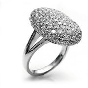 CHOII Clearance Deals Rings for Women 925 Silver Crystal Full Diamond Flash Engagement Wedding Ring