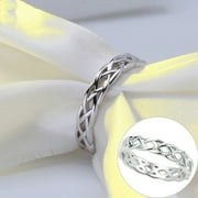 CHOIIX Clearance Deals Rings for Women Sz 7 Sterling Silver 925 Celtic Knot Eternity Band Ring