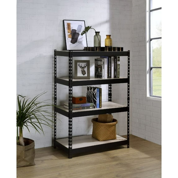Clearance! Decmus Bookshelf, Natural & Black Finish 92784