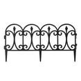 thumbnail image 1 of Hvmvliv Decorative Garden Fence Plastic Edgings Garden Picket Fence (1Pack) Grass Flowerbeds Plant Borders - Decorative Scenery Road Panels - Weather Proof Plastic Garden Fence Black, 1 of 6