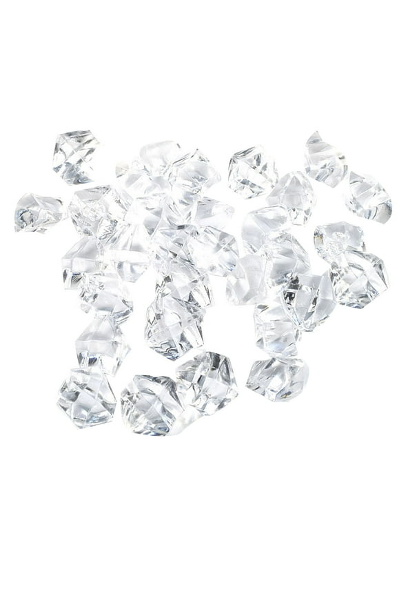 Clearance Decorative Stones under $1,Fake Crystals 50PCS Acrylic Gems Ice Rocks Plastic Diamonds Vase Rocks Centerpiece For Vase Fillers Party Table Scatter Wedding Display