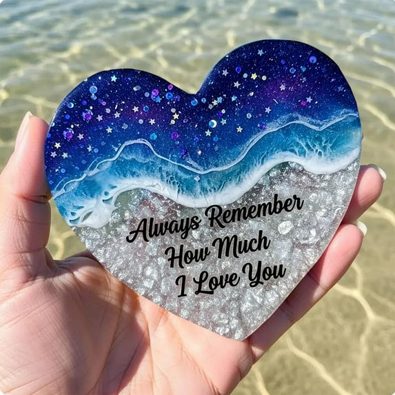 Clearance Decorative Stones under $5,Glass Heart Natural Ornament Sea Fused Handmade Ornament Cute Beach Glass Hug Heart Shaped For Women