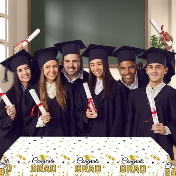 Clearance Decorative Table Banner under $5,2025 New GRAD Graduation Season Tablecloth Disposable Tablecloth School Decoration Graduation Season Decoration