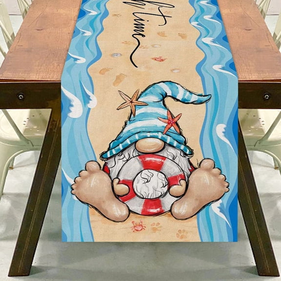 Clearance Decorative Table Banner under $5,Summer Table Cloth Summer Flower Dwarf Restaurant Table Decoration Table Flag