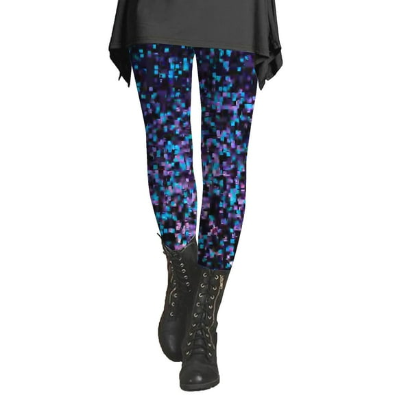 Clearance! Delayuji Fleece Lined Leggings Women Women's Printed Sequin Sport Leggings with Soft and Slim Butt Lifts Thermal Leggings for Women Gold S