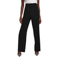 thumbnail image 1 of Clearance! Delayuji Fleece Lined Pants Women Women High Waist Casual Wide Leg Long Palazzo Pants Button Down Loose Business Work Trousers with Pockets Womens Sweatpants L Black, 1 of 4