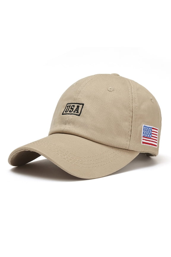 Golf Hats Men Unisex Men Women Sun Usa Flat Embroidery Hat Adjustable Baseball Cap Hip Hop Hat Snapback Hats for Men Brown One Size