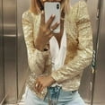 thumbnail image 1 of Delayuji Jean Jacket Women Women Casual Fashion Urban Sequin Sequins Sparkling Cardigan Jacket Casual Jackets for Women Gold Xl, 1 of 4