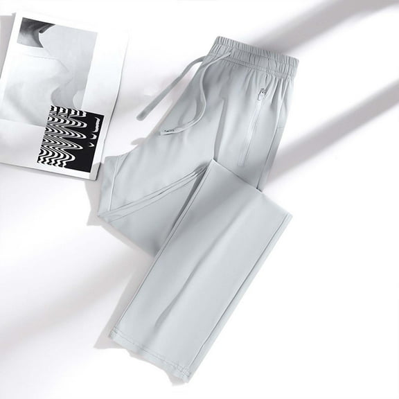 Delayuji Petite Sweatpants for Women Stretch Active Unisex Quick Drying Breathable Loose Womens Cool Stretch with Zipper Pockets Fleece Lined Pants Women Gray Xxxl