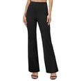 thumbnail image 1 of Clearance! Delayuji Petite Sweatpants for Women Women's Wide Leg Dress Pants High Waisted Flowy Trousers Business Casual Pants Fleece Lined Pants Women Black S, 1 of 5