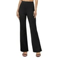 thumbnail image 1 of Clearance! Delayuji Petite Sweatpants for Women Women's Wide Leg Dress Pants High Waisted Flowy Trousers Business Casual Pants Fleece Lined Pants Women Black L, 1 of 5
