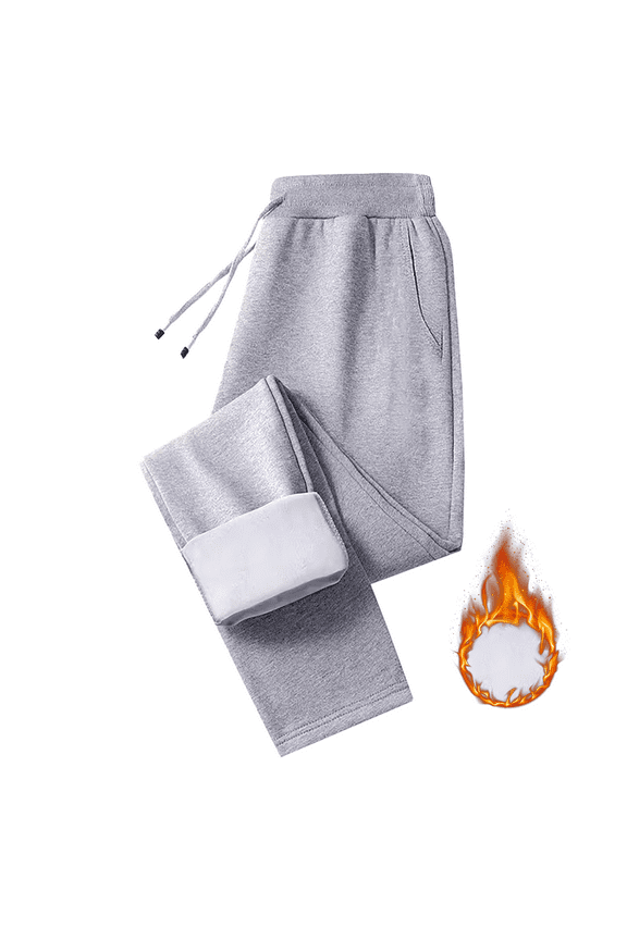 Petite Sweatpants for Women Fashion Casual Pants Plus Fleece Thick Sweatpants Korean Version Fleece Lined Pants Women Gray L