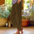 thumbnail image 1 of Clearance! Delayuji Petite Sweatpants for Women Loose Pocket Patchwork Cotton and Linen Casual Pants Fleece Lined Pants Women Green Xxl, 1 of 6