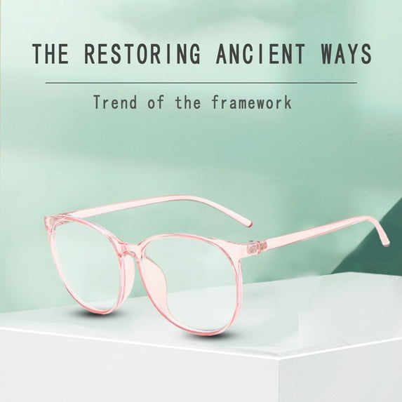 Delayuji Reading Glasses for Women Gaming Glasses Computer Anti-Fatigue Blue Light Blocking Filter Eyeglasses Sunglasses Men Pink One Size