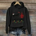 thumbnail image 1 of Clothing 2025 Delayuji Christmas Sweatshirts for Women 2025 Women's Christmas Just A Girl Who Loves Christmas Letter Printed Hoodie Crewneck Hoodie Womens Plus Size Sweatshirts Black Xxl, 1 of 3