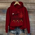 thumbnail image 1 of Clothing! Delayuji Sweatshirts for Women 2025 Women's Just A Girl Who Loves Letter Printed Hoodie Crewneck Hoodie Womens Plus Size Sweatshirts Red L, 1 of 3