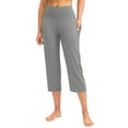 thumbnail image 1 of Delayuji Fleece Lined Yoga Pants Capri Pants for Women Yoga Capris with Pockets Plus Size Capri Leggings Straight Leg Crop Yoga Pant Womens Yoga Pants Gray Xxxl, 1 of 4