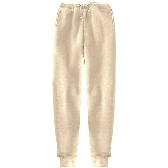 Clearance! Delayuji Thermal Underwear for Women Womens Long Underwear Bottoms Warm Lined Athletic Sweatpants High Waisted Jogger Thicken Outdoor Long Pants Xl Beige