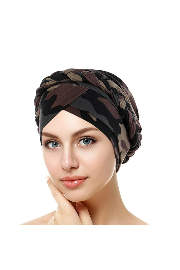 Womens Baseball Caps Chemo Cancer Head Hat Cap Ethnic Pre-Tied Twisted Braid Hair Cover Wrap Headwear Sports Fan Baseball Caps Pink One Size