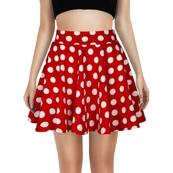 Delayuji Womens Casual Pants Basic Versatile Stretchy Flared Casual Skirt Xxxxxl Red