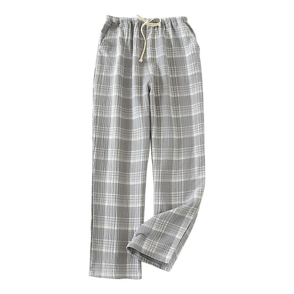 Delayuji Womens Casual Pants Wide Leg Sweatpants Women Matching Pajamas Pants Matching Pajamas for Elegant Plaid Straight Leg Matching Pajamas 2025 M Gray