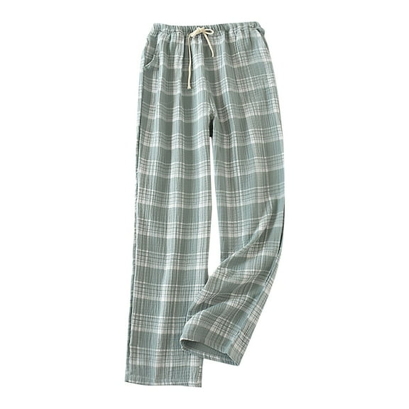 Delayuji Womens Casual Pants Wide Leg Sweatpants Women Matching Pajamas Pants Matching Pajamas for Elegant Plaid Straight Leg Matching Pajamas 2025 L Green