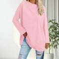 thumbnail image 1 of Delayuji Long Sleeve Going Out Tops for Women Plus Size Top Long Sleeve Crew Neck Loose T Shirt Womens Long Sleeve T Shirts Red Xxxxl, 1 of 4